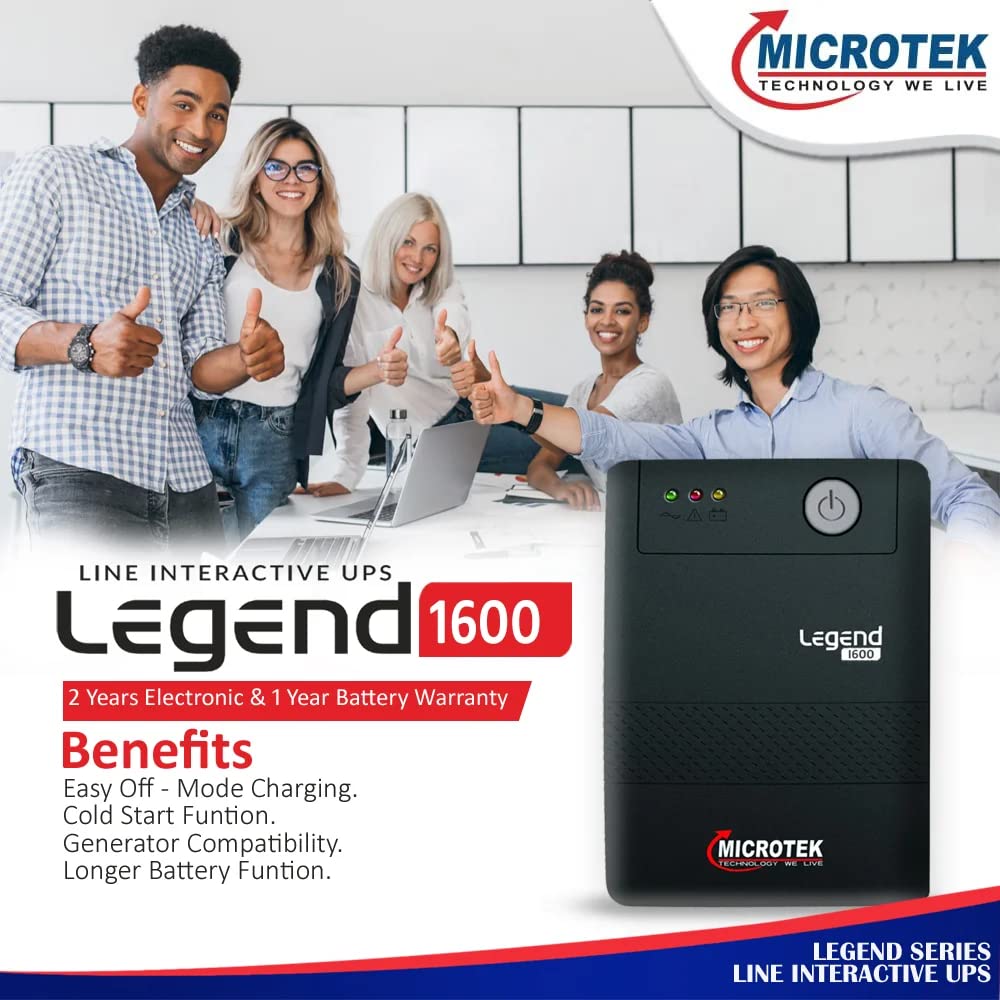 Microtek Line Interactive Legend 650 UPS System an Ideal Power Backup & Protection
