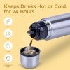 Milton Flip Lid 1000 Thermosteel Water Bottle 1 LTR, 24 Hr Hot and Cold I Leak Proof Lid, ISI Certified I Vacuum Insulated I for Office, Gym, School I Silver Milton Flip Lid 1000 Thermosteel Water Bottle 1 LTR, 24 Hr Hot and Cold I Leak Proof Lid, ISI Certified I Vacuum Insulated I for Office, Gym, School I Silver