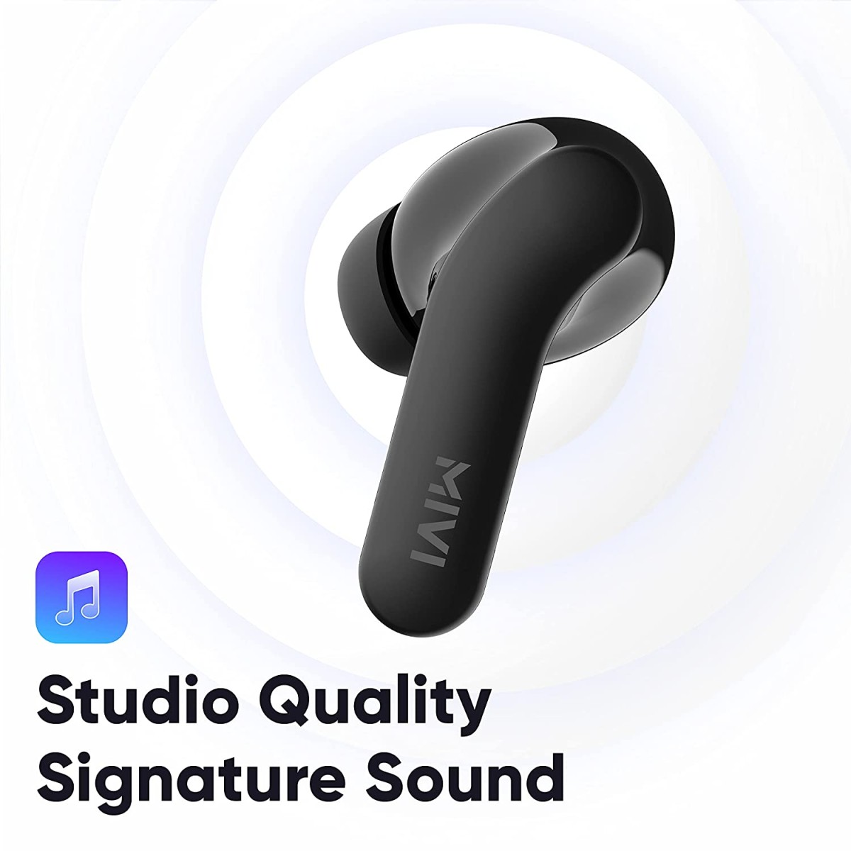 Mivi Duopods A25 Bluetooth Truly Wireless in Ear Earbuds with Mic Black