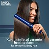 Morphy Richards Estella Hs2500 Temp Control Hair Straightener|5 Temp Settings 120-220°C|Keratin Ceramic Plates|Frizzfree and Silky Hair|Long Plates For Quick Straightening|Travel Friendly| 2-Yr Warranty By Brand|Blue & Rosegold|Gift for Her