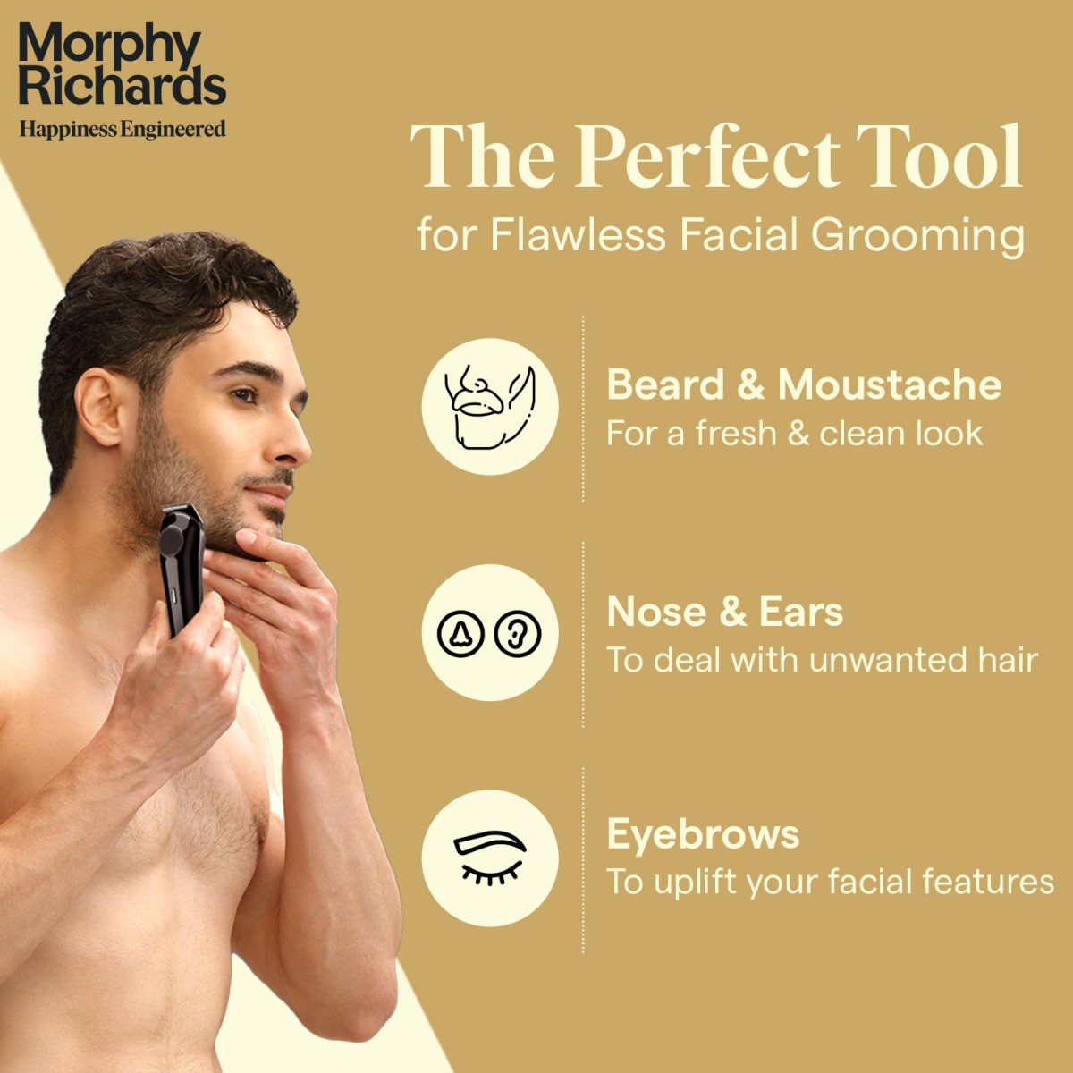 Morphy Richards Kingsman Elite | 3-in-1 Multipurpose for Men |Grooming Kit, Shaver, Nose & ear |USB Rechargeable | Stainless Steel Blades|Quick Charge|2-Yr Warranty|Gift for Him Morphy Richards Kingsman Elite | 3-in-1 Multipurpose for Men |Grooming Kit, Shaver, Nose & ear |USB Rechargeable | Stainless Steel Blades|Quick Charge|2-Yr Warranty|Gift for Him