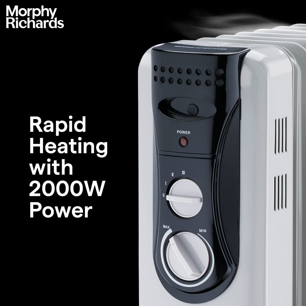 Morphy Richards OFR Room Heater, 09 Fin 2000 Watts Oil Filled Room Heater , ISI Approved (OFR 9 Grey)