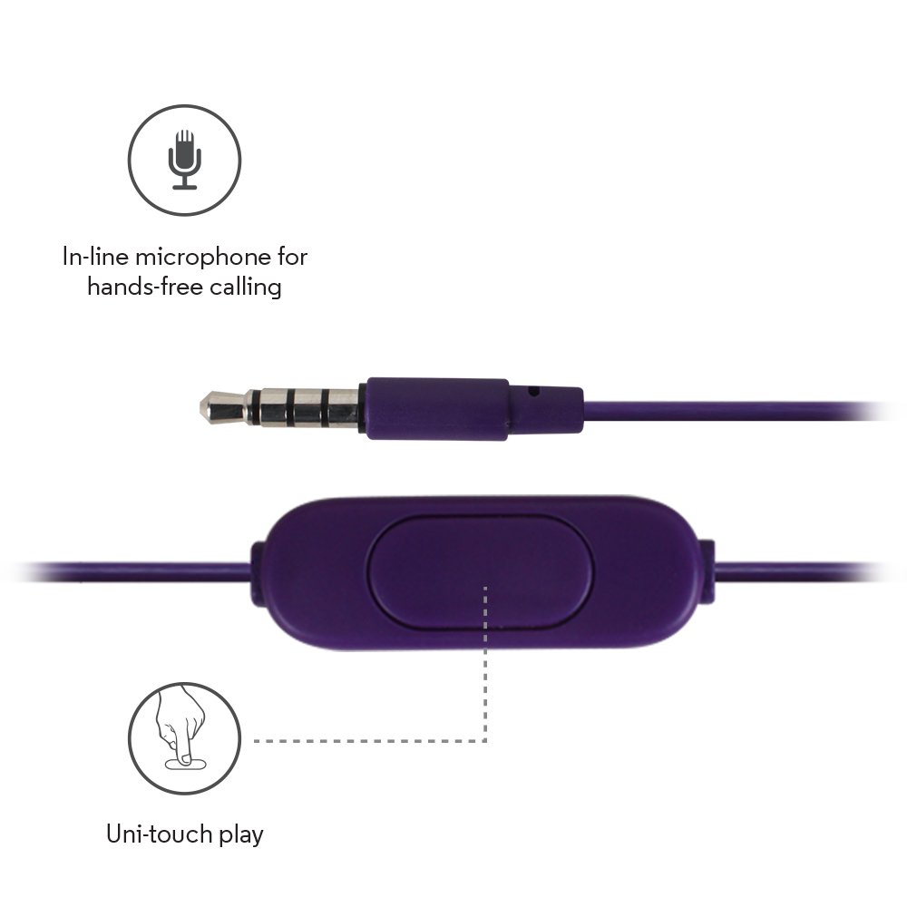 Motorola Earbuds 2 Wired Earphones (Purple)