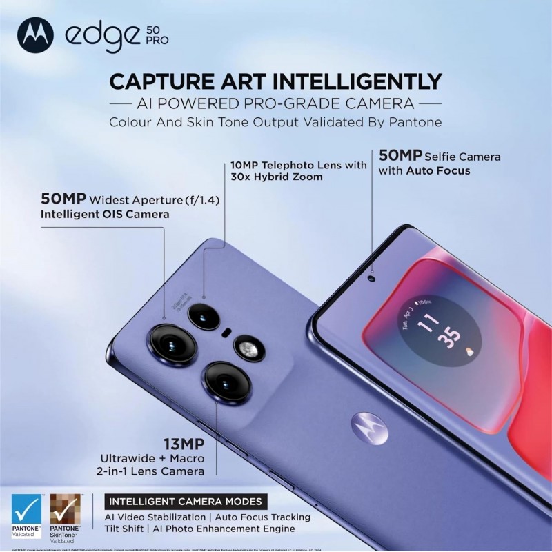 Motorola Edge 50 Pro 5G with 125W Charger (Luxe Lavender, 256 GB) (12 GB RAM) {open box} Motorola Edge 50 Pro 5G with 125W Charger (Luxe Lavender, 256 GB) (12 GB RAM) {open box}