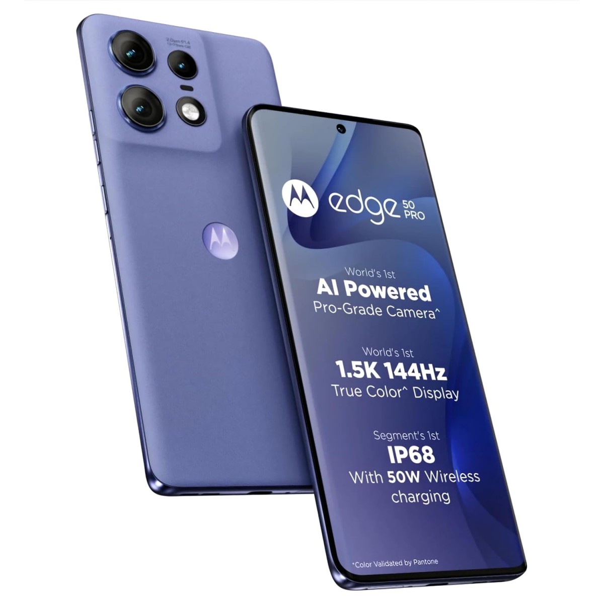 Motorola Edge 50 Pro 5G with 68W Charger (Luxe Lavender, 256 GB) (8 GB RAM) {open box }