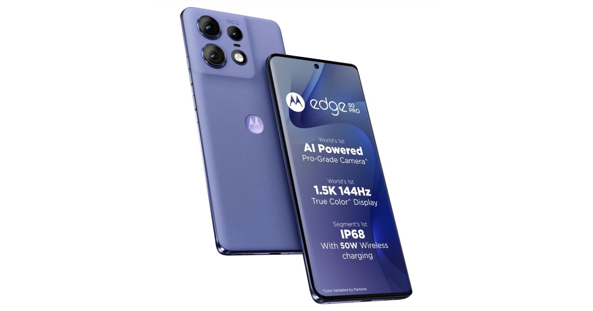 Motorola Edge 50 Pro 5G with 68W Charger (Luxe Lavender, 256 GB