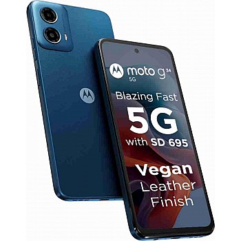 Motorola G34 5G (Ice Blue, 8GB RAM, 128GB Storage) (Refurbished)