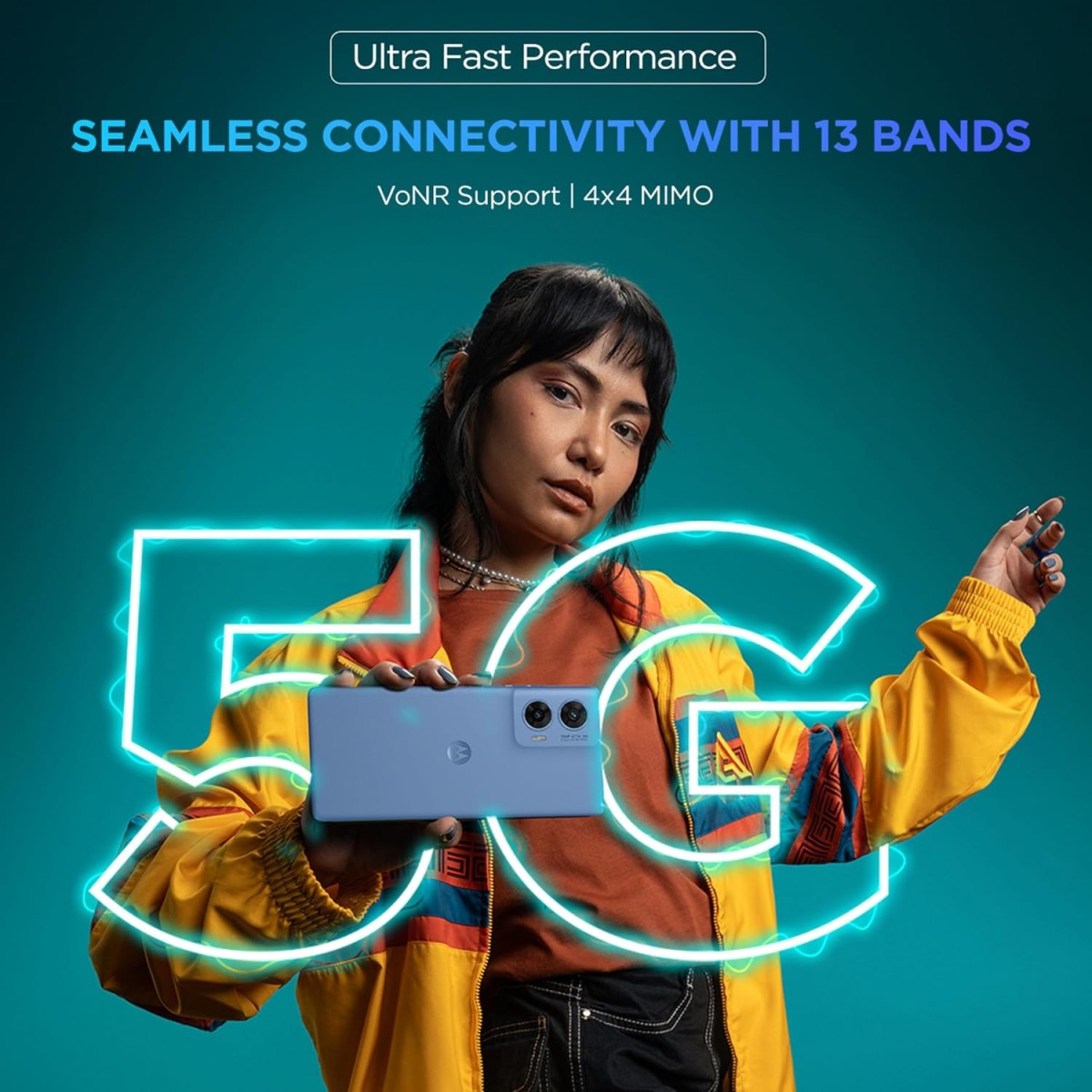 Motorola G96 (Pantone Greener Pastures, 8GB RAM, 256GB Storage)