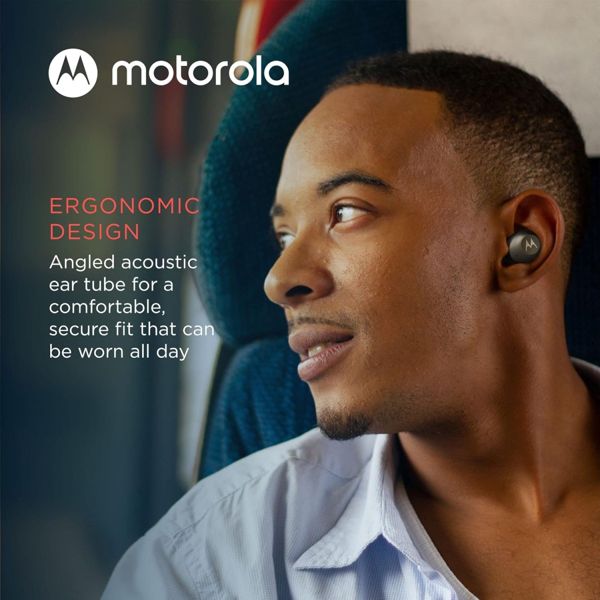 Motorola Moto Buds 270 ANC - True Wireless Bluetooth Earbuds with Microphone and Active Noise Cancellation - IPX5 Water Resistant, Touch Control, Comfort Fit - Includes Micro Charging Case