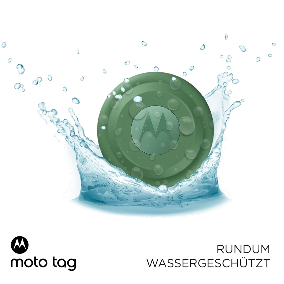 Motorola Moto Tag Smart Tracker, 1 Pack (Android 9+ Compatible, Bluetooth 5.4, IP67 Water Protection, USB-C, Ultra Wideband, Finder for Keys, Luggage and Much More), Starlight Blue