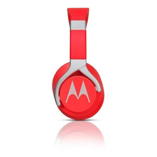 Motorola Pulse 200 Bass Over-Ear Stereo Headphone Extra Bass & Alexa (Red)