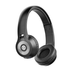 MuveAcoustics Focus MA-1525SB Wireless Bluetooth On Ear Headphone with Mic (Steel Black)