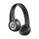 MuveAcoustics Focus MA-1525SB Wireless Bluetooth On Ear Headphone with Mic (Steel Black)