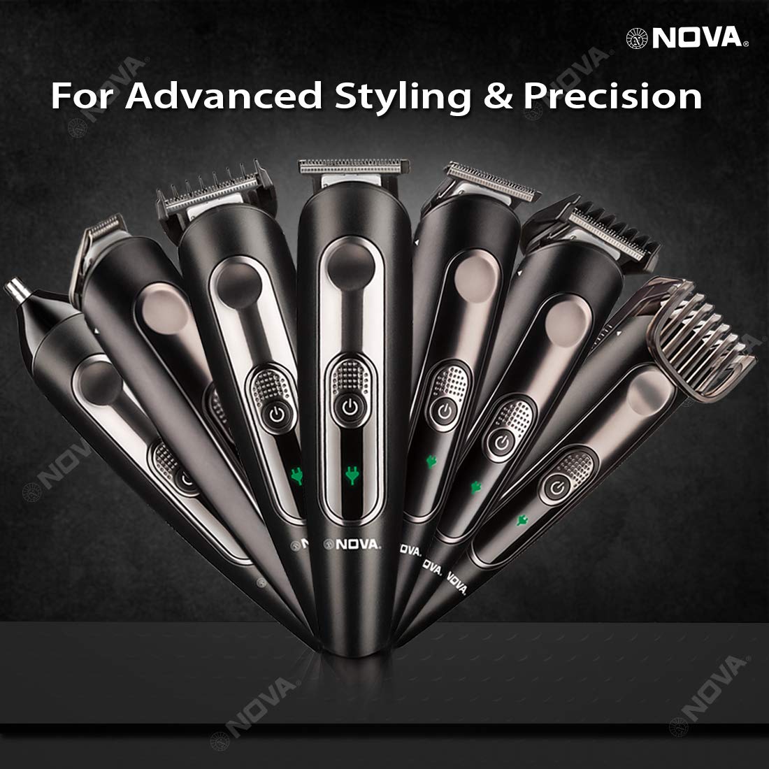 NOVA NG 1149 Super Groom-Series-8-in-1-Grooming-Kit-Black