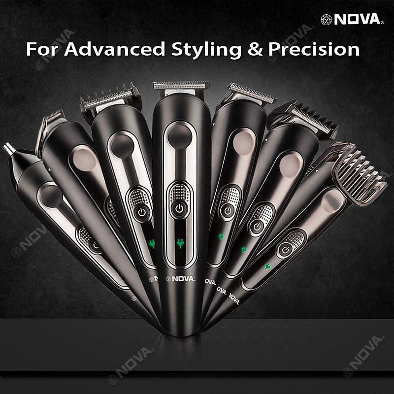 NOVA NG 1149 Super Groom Series 8 in 1 Grooming Kit (Black)