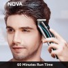 NOVA NG 1152 Cordless Rechargeable: 60 Minutes Runtime Multi Grooming Trimmer for Men (Blue)