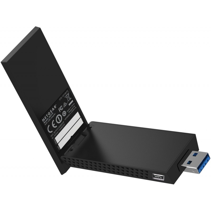 Netgear AC1200 A6210-100PES USB High Gain Dual Band Wi-Fi Adapter (Black)