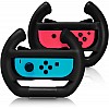 New World 2pcs Racing Game Steering Wheels Attachment for Switch, Switch OLED & Joy-Cons, ABS Racing Wheel for Mario Kart 8 Deluxe, Joycon Wheel Attachment,