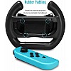 New World 2pcs Racing Game Steering Wheels Attachment for Switch, Switch OLED & Joy-Cons, ABS Racing Wheel for Mario Kart 8 Deluxe, Joycon Wheel Attachment,