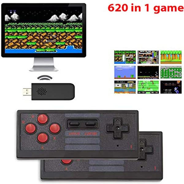 New World Old Arcade Classic Retro Game Console, 8 BIt TV AV Output Interface Game Console, plug & play wireless video game for kids for 2 Players Built in 620 Games New World Old Arcade Classic Retro Game Console, 8 BIt TV AV Output Interface Game Console, plug & play wireless video game for kids for 2 Players Built in 620 Games