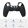 New World PS5 Controller Silicone Cover Case Anti Slip Protective Case Sleeve for Sony Playstation 5 DualSense Controller with Thumbgrips Free - Black