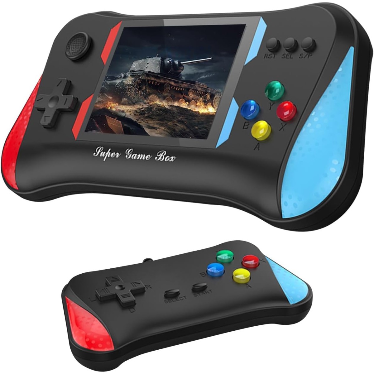 New World SUP Handheld Game Console, 400-in-1 Retro Games, Color LCD, USB Rechargeable, Portable, Best Toy Gift for Kids
