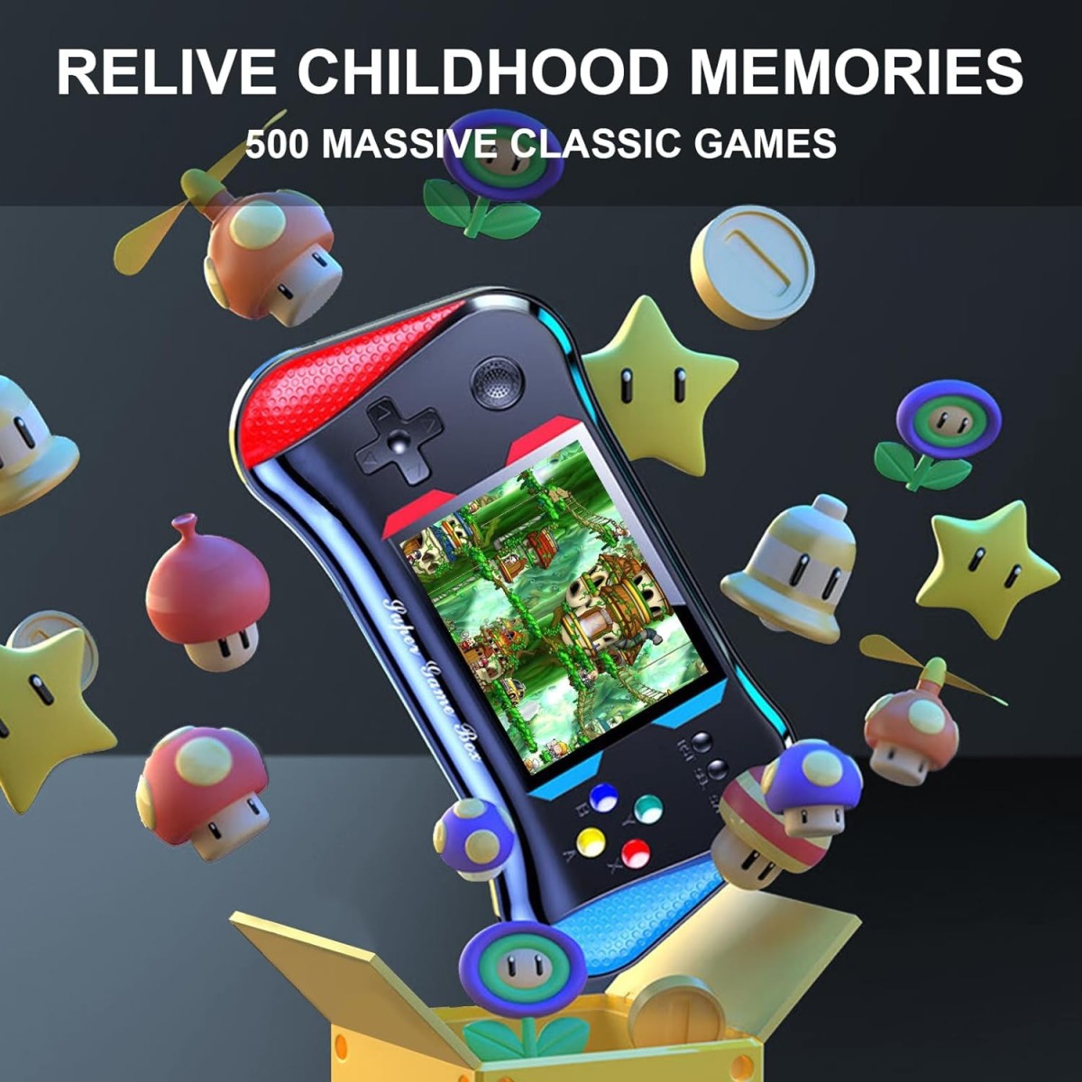 New World SUP Handheld Game Console, 400-in-1 Retro Games, Color LCD, USB Rechargeable, Portable, Best Toy Gift for Kids