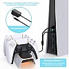 New World Upgraded PS5 Controller Charger USB, Playstation 5 Charging Station with LED Indicator, High Speed, Fast Charging Dock for PS5 DualSense Controller, White