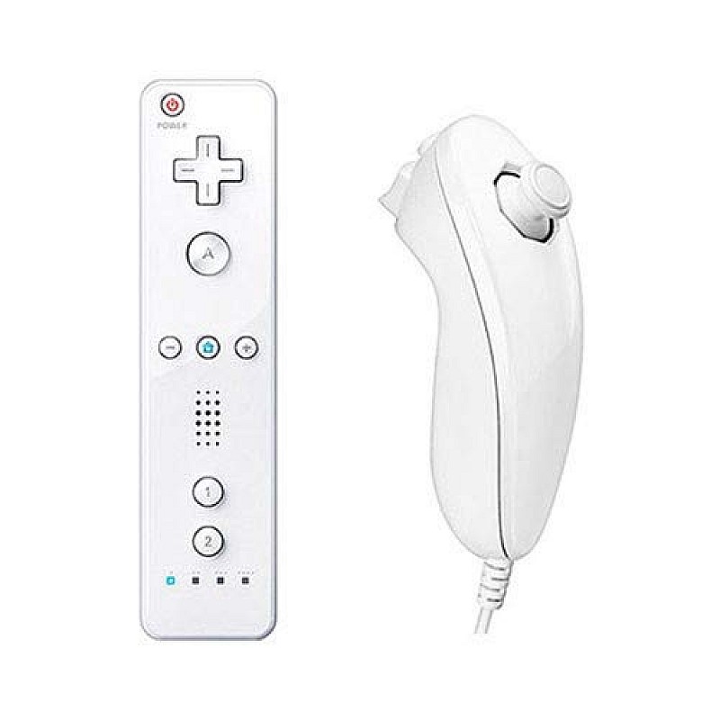 New World Wii controller Wii Remote With Nunchuk with Silicon Case Compatible Nintendo Wii and Wii U