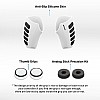 NiTHO Gaming Kit for PS5 Dualsense Controller, Customizing Anti-Slip Protective Cover Grip Handle with Thumb Grip Caps and Analog Mini-Stick Precision Rings, Enhancers Accessories for PS5 - White