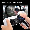 NiTHO Gaming Kit for PS5 Dualsense Controller, Customizing Anti-Slip Protective Cover Grip Handle with Thumb Grip Caps and Analog Mini-Stick Precision Rings, Enhancers Accessories for PS5 - White