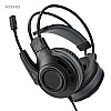 Nitho Atlas Gaming Headset with Microphone, Over-Ear Stereo Headphones for Xbox Series X|S, Xbox One, PS5, PS4, Nintendo Switch, PC, Mobile, 3.5 mm Audio Jack, 50 mm Drivers - Black