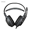 Nitho Atlas Gaming Headset with Microphone, Over-Ear Stereo Headphones for Xbox Series X|S, Xbox One, PS5, PS4, Nintendo Switch, PC, Mobile, 3.5 mm Audio Jack, 50 mm Drivers - Black