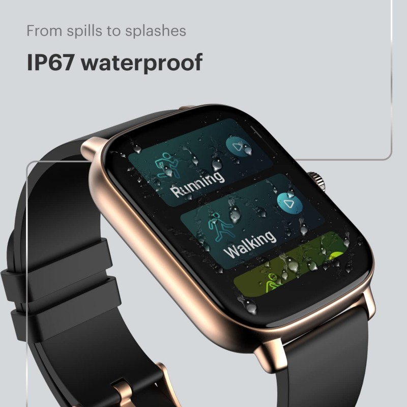 Noise ColorFit Icon Buzz Bluetooth Calling Smart Watch with Voice Assistance, 1.69"(4.2cm) Display, Built-in Games, Sleep, Spo2, HR Monitors (Midnight Gold), OneSize