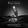Noise Power Series 100W Super Fast Charging USB C to USB C Cable | 50x More Durable| 1.7M/ 5.6Ft | 5A PD charge | 480 Mbps Transfer Speed| Braided cable for iPhones, Android, MacBooks, Tablets (Black) Noise Power Series 100W Super Fast Charging USB C to USB C Cable | 50x More Durable| 1.7M/ 5.6Ft | 5A PD charge | 480 Mbps Transfer Speed| Braided cable for iPhones, Android, MacBooks, Tablets (Black)