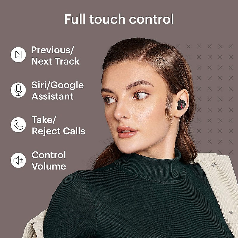 Noise Shots X5 PRO True Wireless Earbuds Powered by Qualcomm aptX with 150 Hours Total Playtime Charcoal Grey