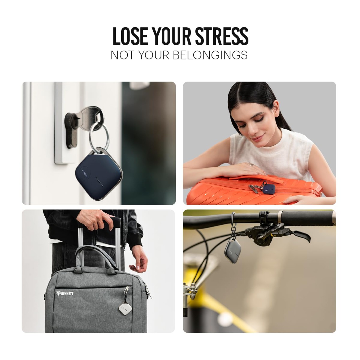 Noise Tag 1: Global Item Tracker Compatible with Android Google Find My Device & Apple Find My Network, 90dB Ring Volume, 30M Outdoor Range