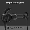 Noise Tune Active Bluetooth Wireless Headset with Upto 10 Hour Playtime, IPX5 Water Resistant (Stealth Black)