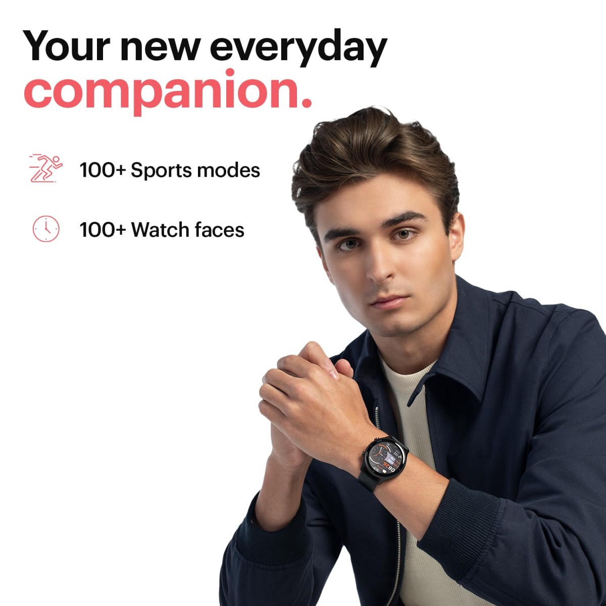 Noise Twist Round dial Smart Watch with Bluetooth Calling, Jet Black Noise Twist Round dial Smart Watch with Bluetooth Calling, Jet Black