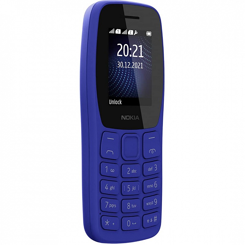 Nokia 105 Dual SIM, Keypad Mobile Phone with Wireless FM Radio Blue