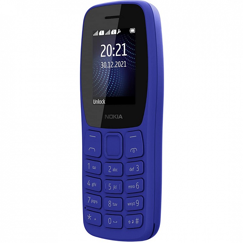 Nokia 105 Dual SIM, Keypad Mobile Phone with Wireless FM Radio Blue