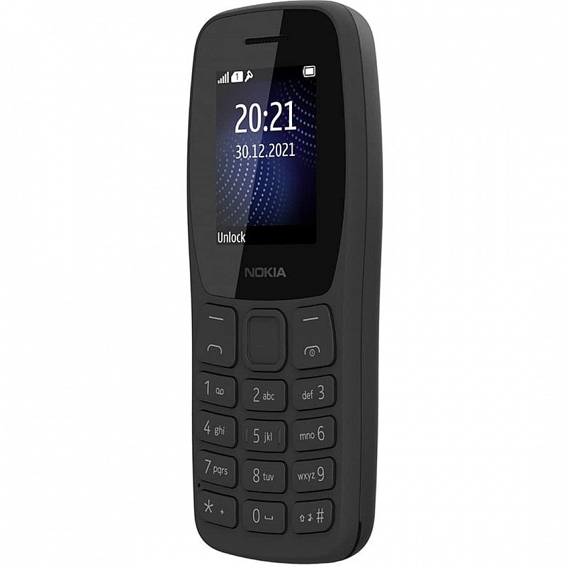 Nokia 105 Plus Single SIM, Keypad Mobile Phone with Wireless FM Radio, Memory Card Slot and MP3 Player | Charcoal