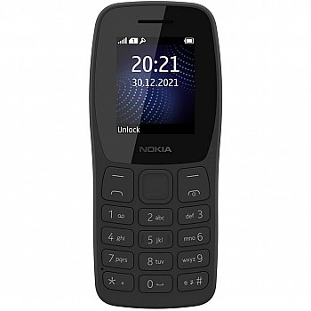 Nokia 105 Plus Single SIM, Keypad Mobile Phone with Wireless FM Radio, Memory Card Slot and MP3 Player | Charcoal