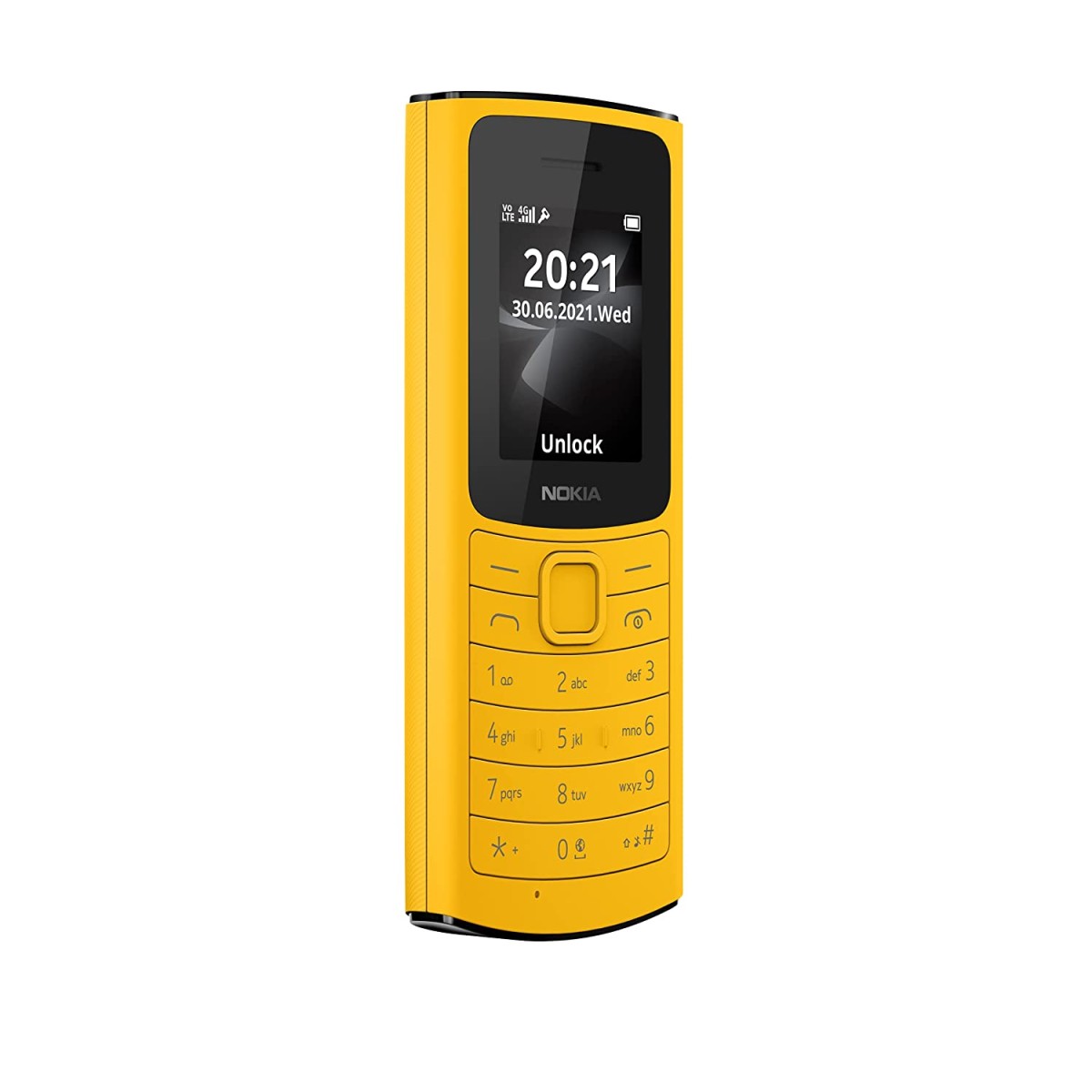 Nokia 110 4G with Volte HD Calls, Up to 32GB External Memory, FM Radio (Wired & Wireless Dual Mode), Games, Torch | Yellow (Nokia 110 DS-4G)