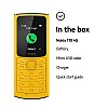 Nokia 110 4G with Volte HD Calls, Up to 32GB External Memory, FM Radio (Wired & Wireless Dual Mode), Games, Torch | Yellow (Nokia 110 DS-4G)