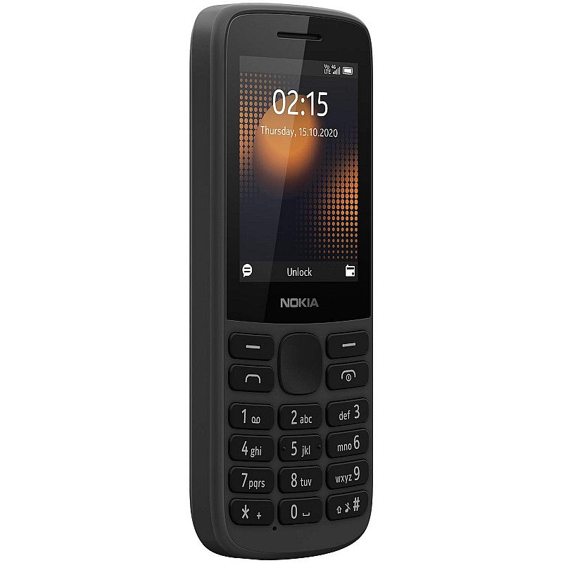 Nokia 215 4G Dual SIM 4G Phone with Long Battery Wireless FM Radio and Durable Ergonomic Design Black