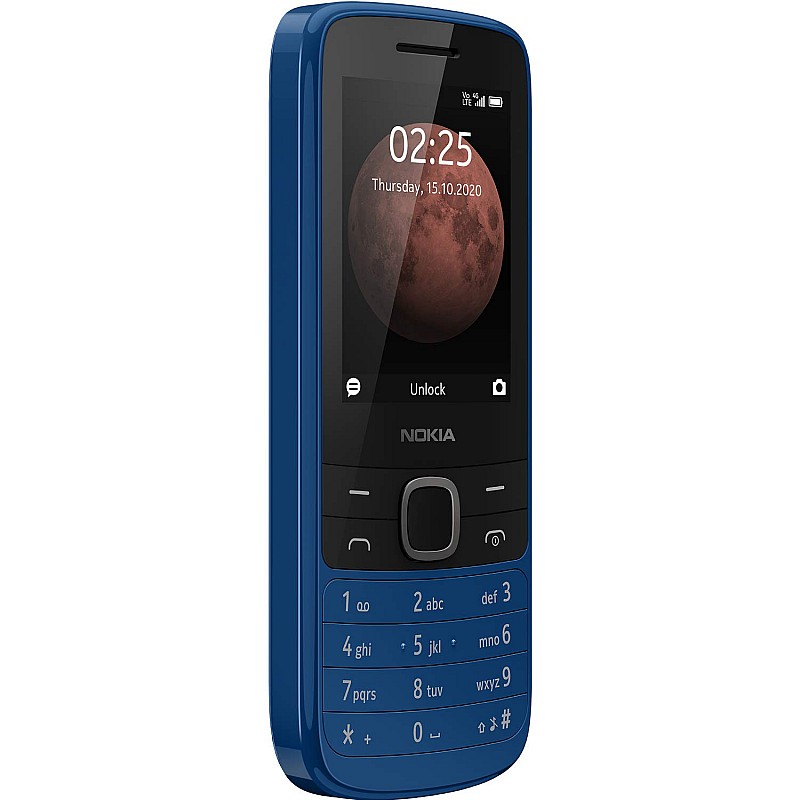 Nokia 225 4G Dual SIM Feature Phone with Long Battery Life Classic Blue Colour