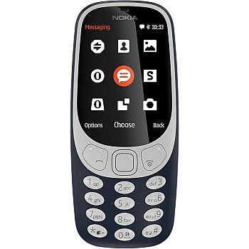 Nokia 3310 Dual SIM Feature Phone with MP3 Player, Wireless FM Radio and Rear Camera, Dark Blue