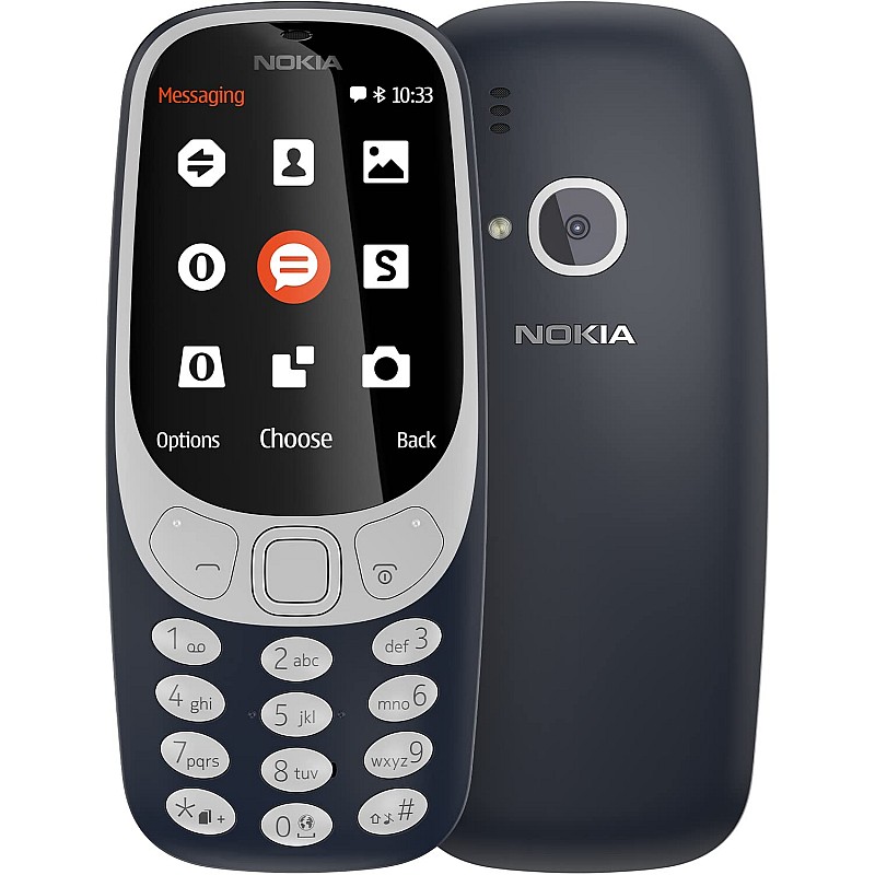 Nokia 3310 Dual SIM Feature Phone with MP3 Player, Wireless FM Radio and Rear Camera, Dark Blue