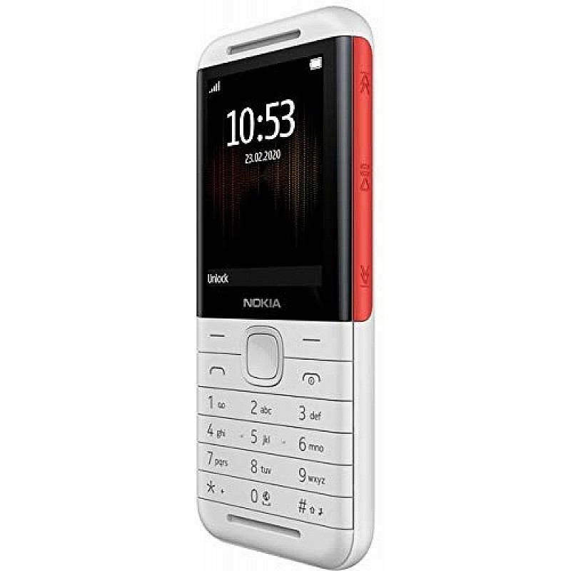 Nokia 5310 Dual SIM Feature Phone with MP3 Player, Wireless FM Radio and Rear Camera (White/Red)